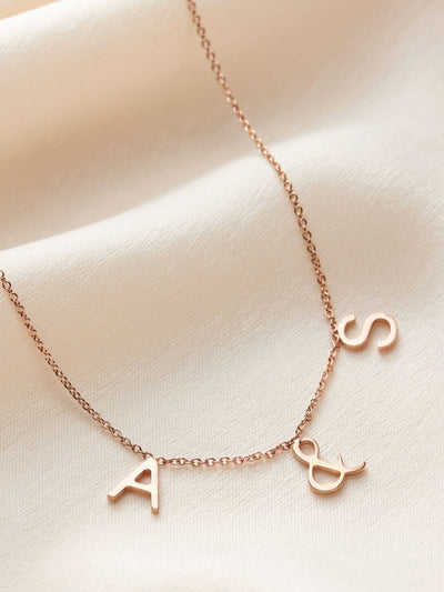 Posh Totty Designs Gold Tone Initial Personalised Necklace