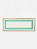 Oliver Bonas Cream Bonjour Fabric Framed Wall Art