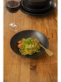 Mikasa Set of 4 Black Jardin Midnight Stoneware Pasta Bowls