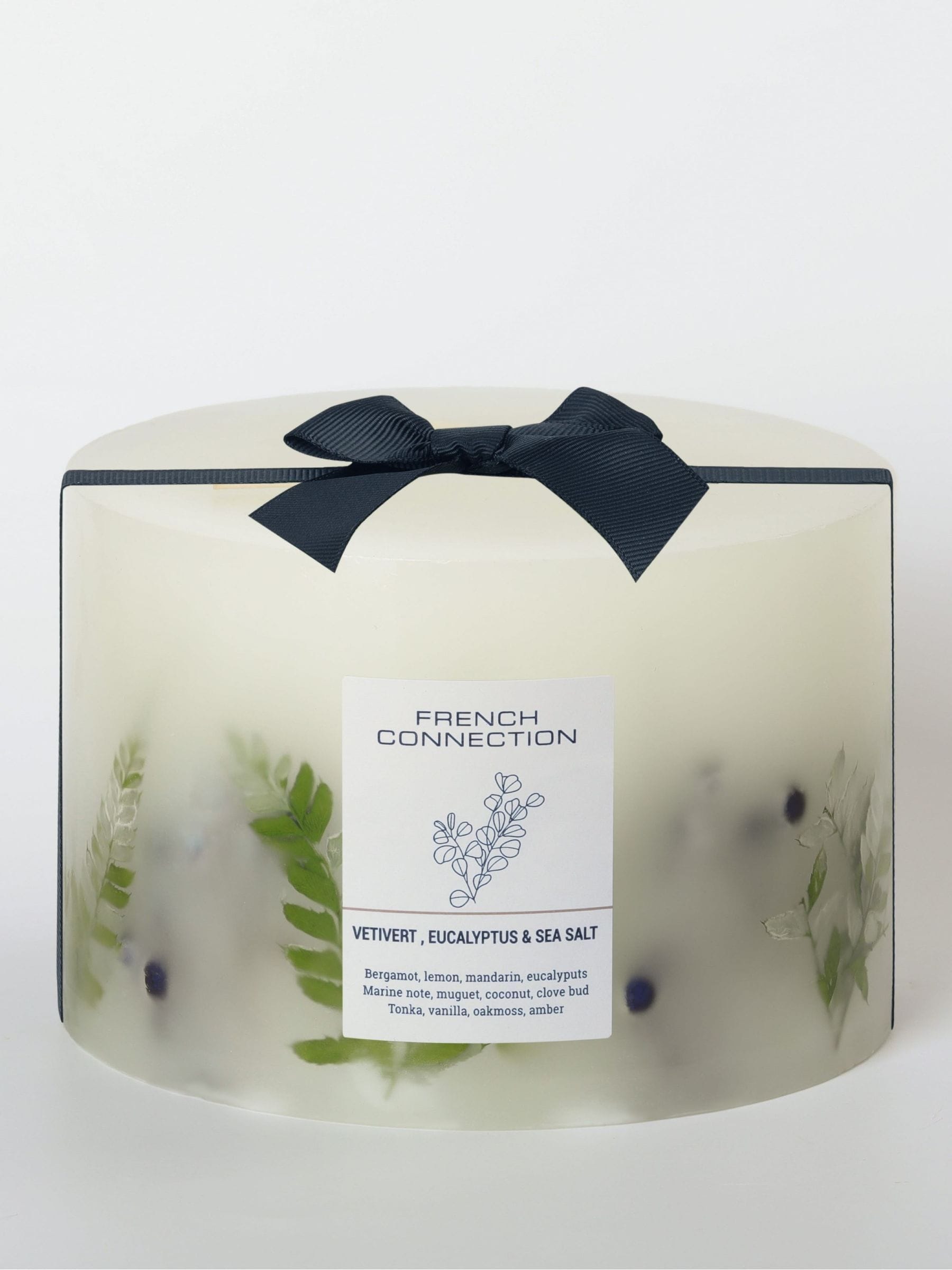 French Connection Botanical Infused Vetivert Eucalyptus Sea Salt Candle 1.5KG - British product