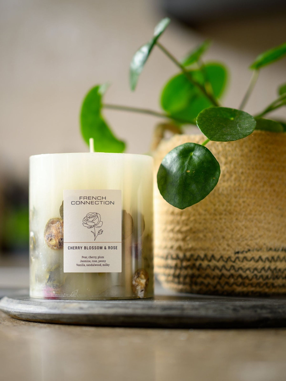 French Connection cherry blossom rose candle 660g - British product