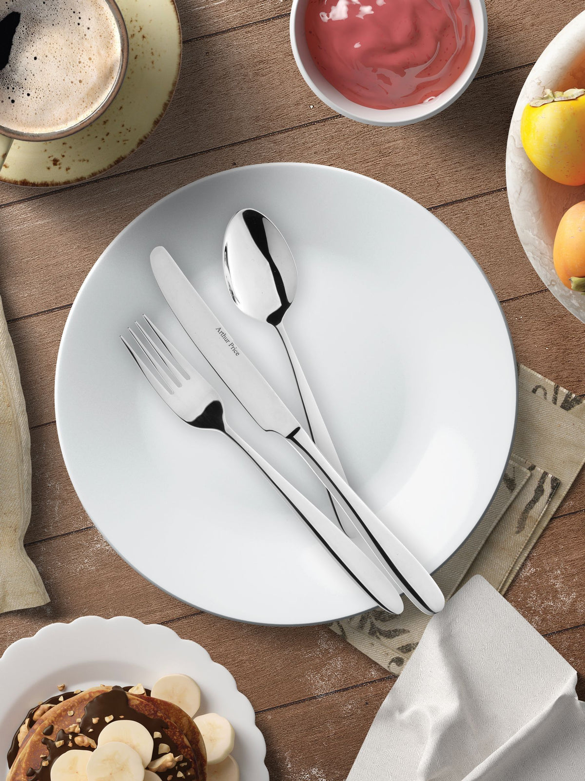 Arthur Price Stainless Steel Pure 76 Piece 8 Person Cutlery Set