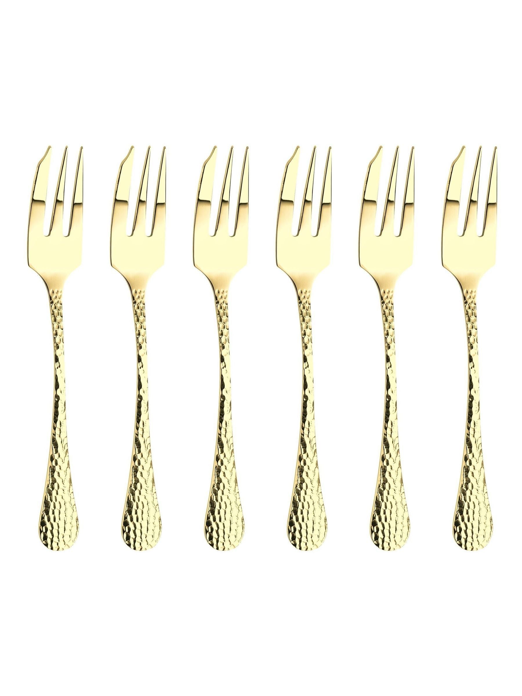 Arthur Price Champagne Gold Avalon pastry forks set of 6 - British product