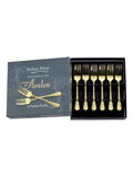 Arthur Price Champagne Gold Avalon pastry forks set of 6 - British product
