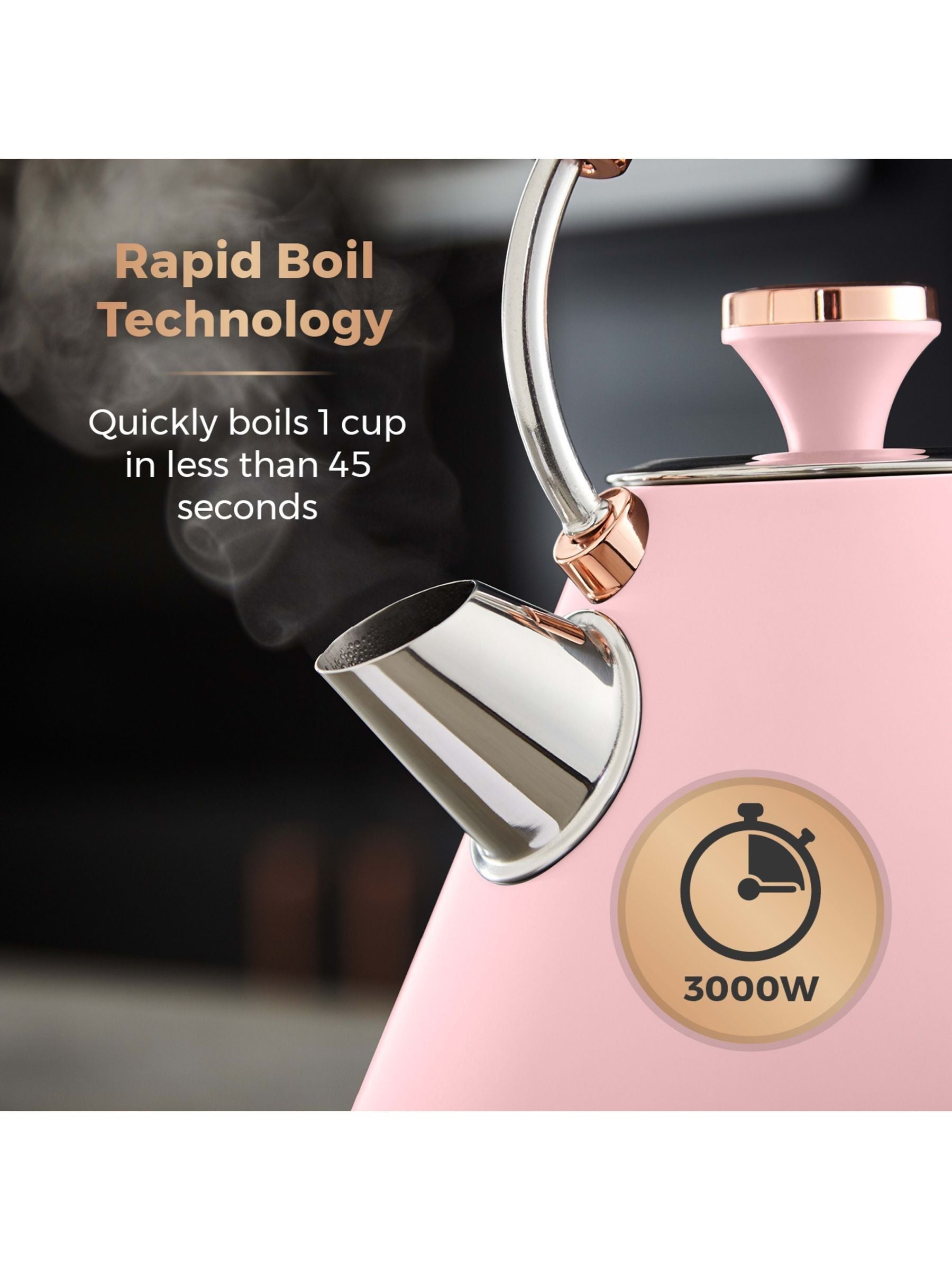Tower Pink Cavaletto 1.7L 3KW Kettle