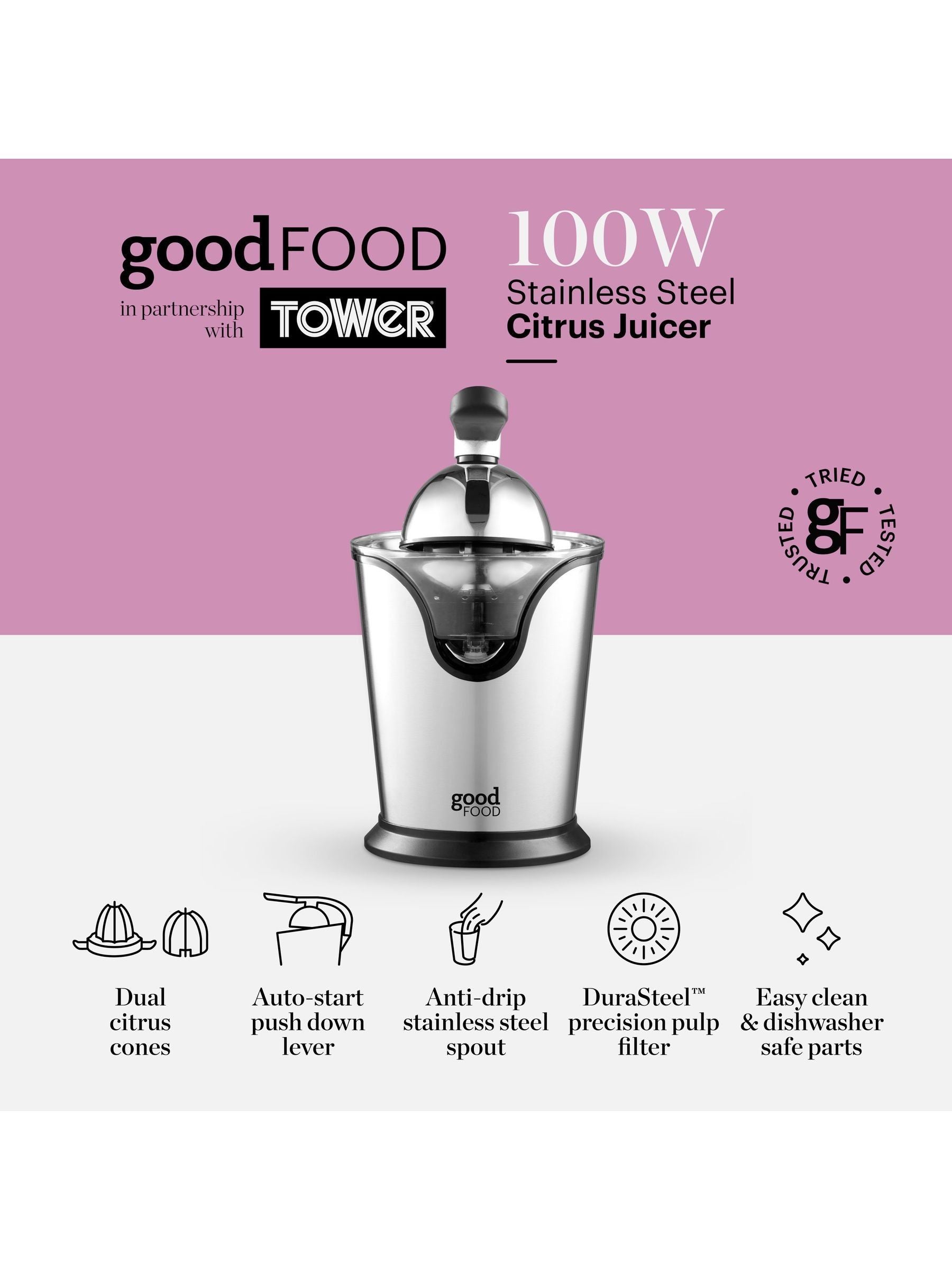 Good Food Black Citrus Juicer 100W