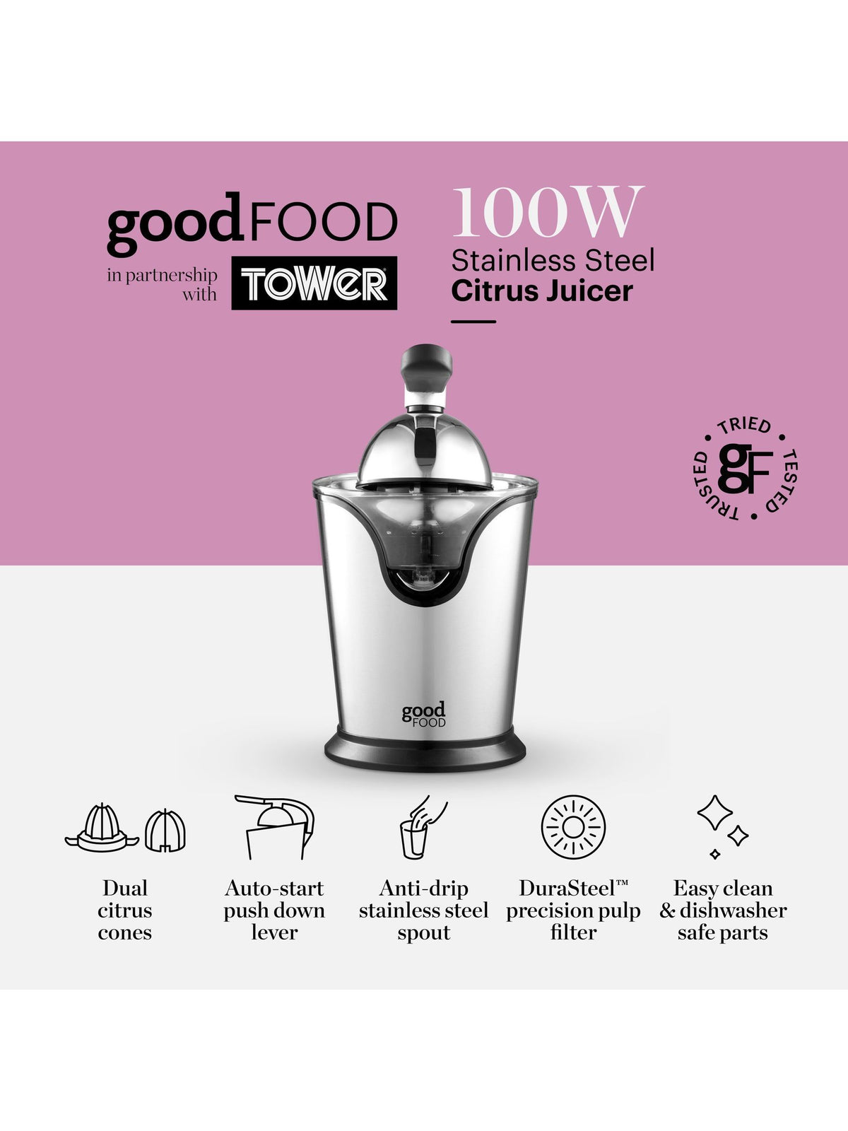 Good Food Black Citrus Juicer 100W