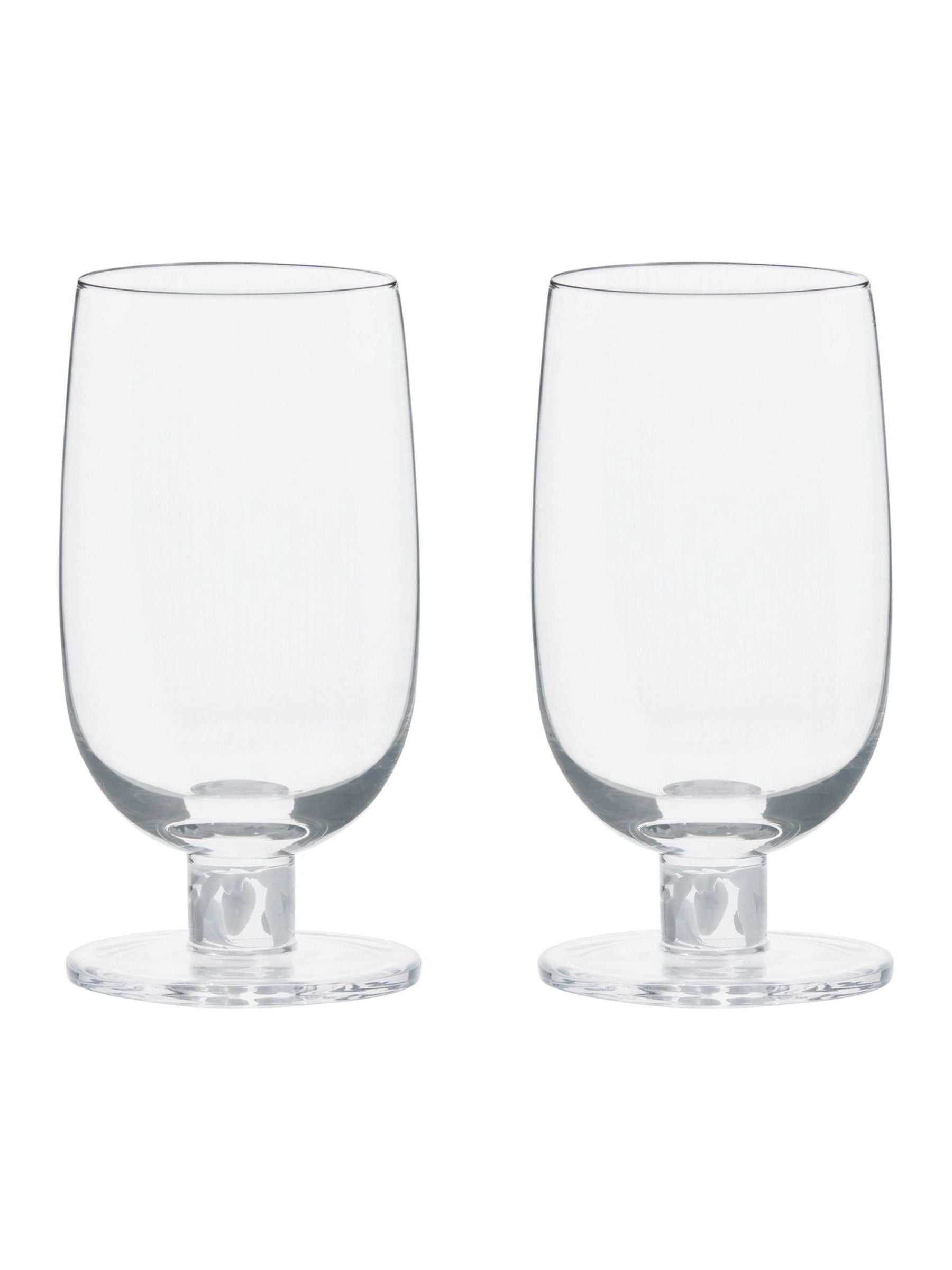 Anton Studio Designs Set of 2 White Björn High Ball Tumblers