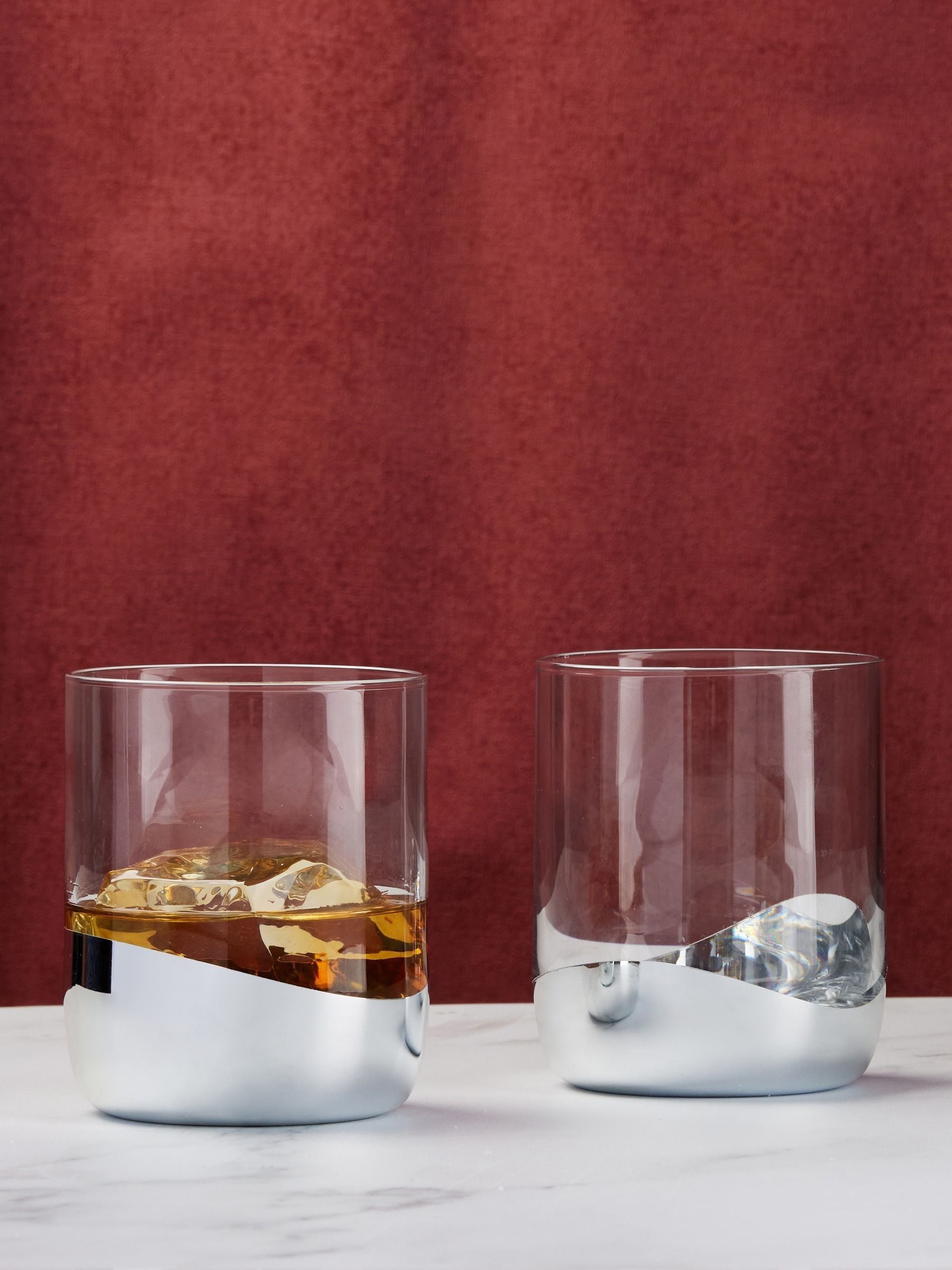 Anton Studio Designs Silver Wave Tumblers set of 2 - British product