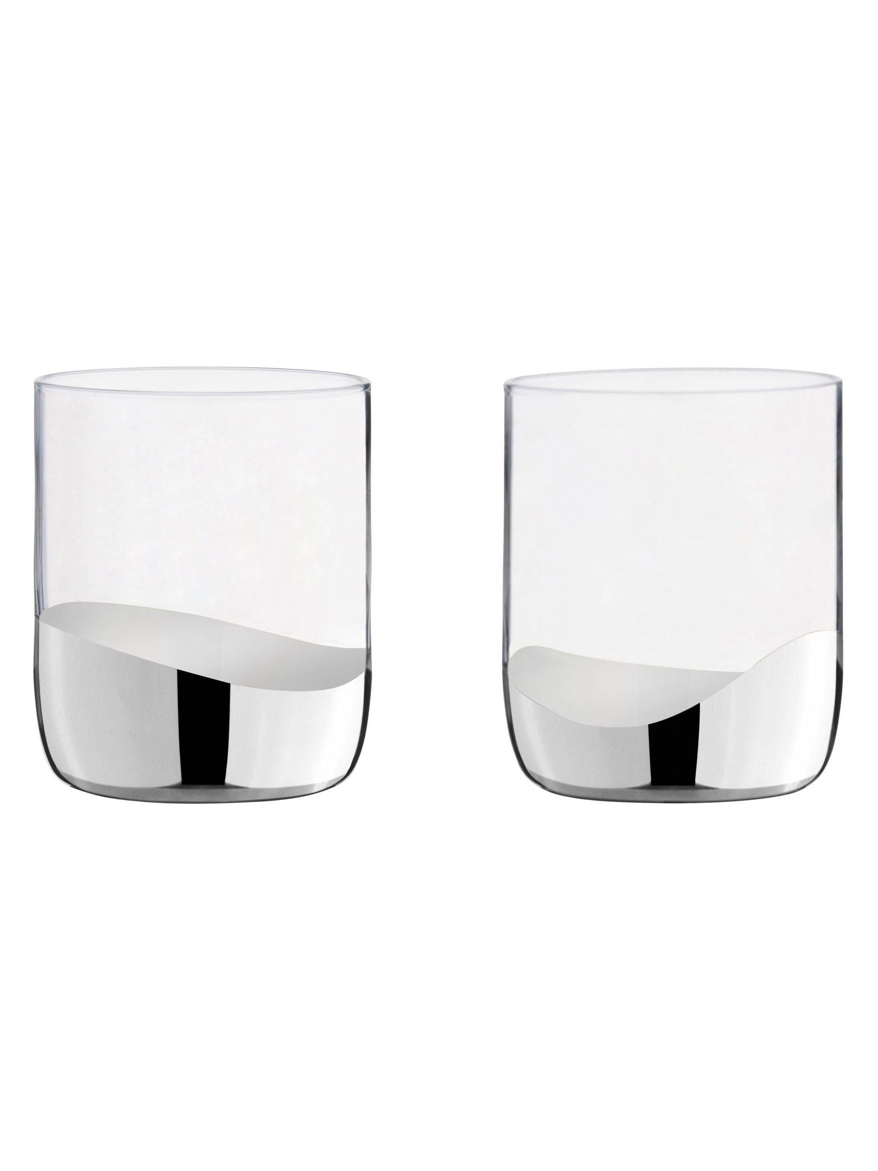 Anton Studio Designs Silver Wave Tumblers set of 2 - British product