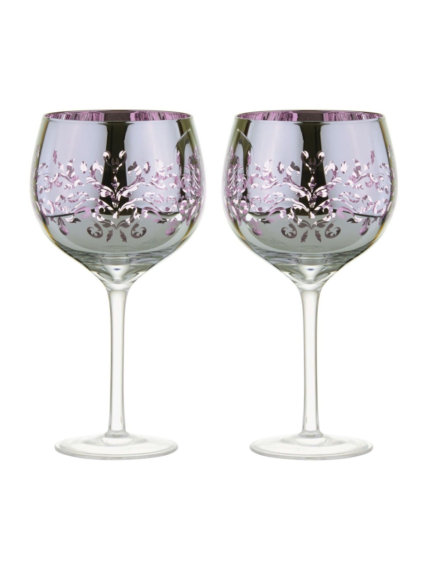 Artland Set of 2 Lilac Filigree Gin Glasses