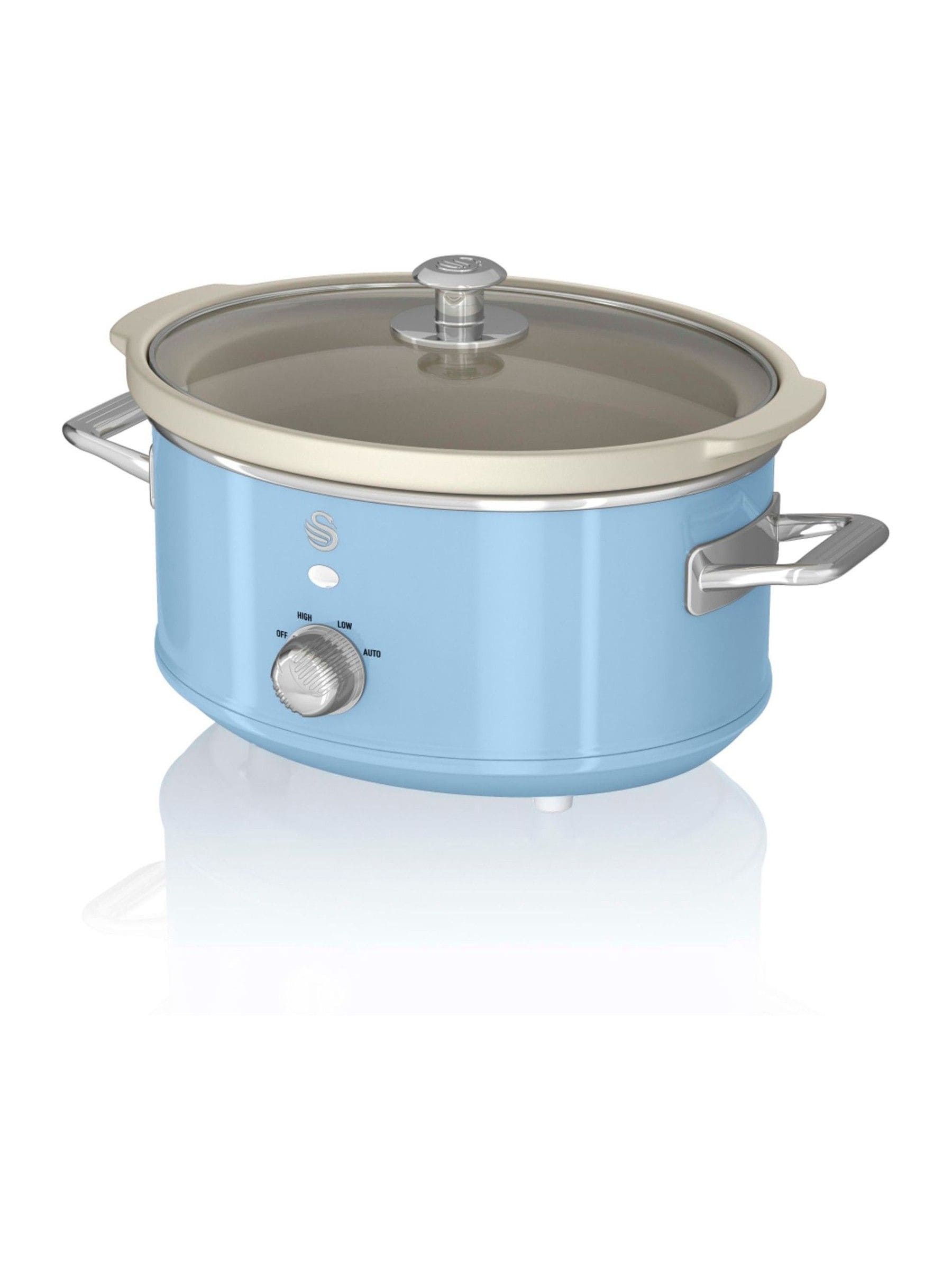 Swan Blue 3.5L slow cooker (British brand)