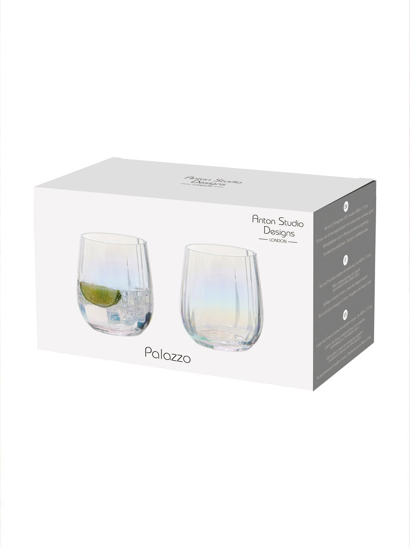 Anton Studio Designs Palazzo DOF tumbler glasses set of 2 - British product