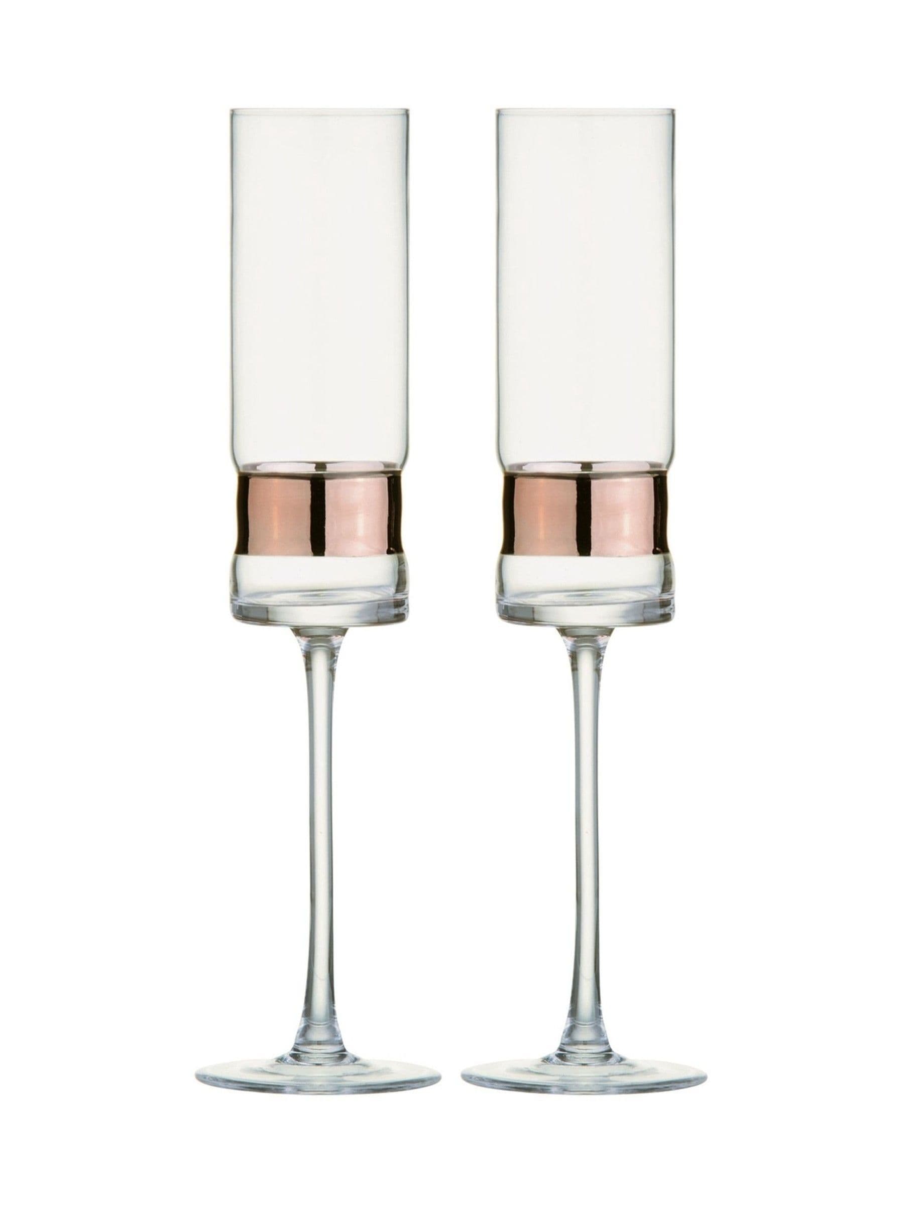 Anton Studio Designs SoHo bronze champagne flutes set of 2 (British brand)