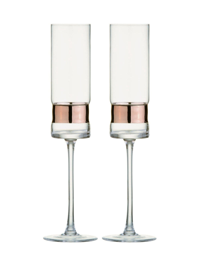 Anton Studio Designs SoHo bronze champagne flutes set of 2 (British brand)