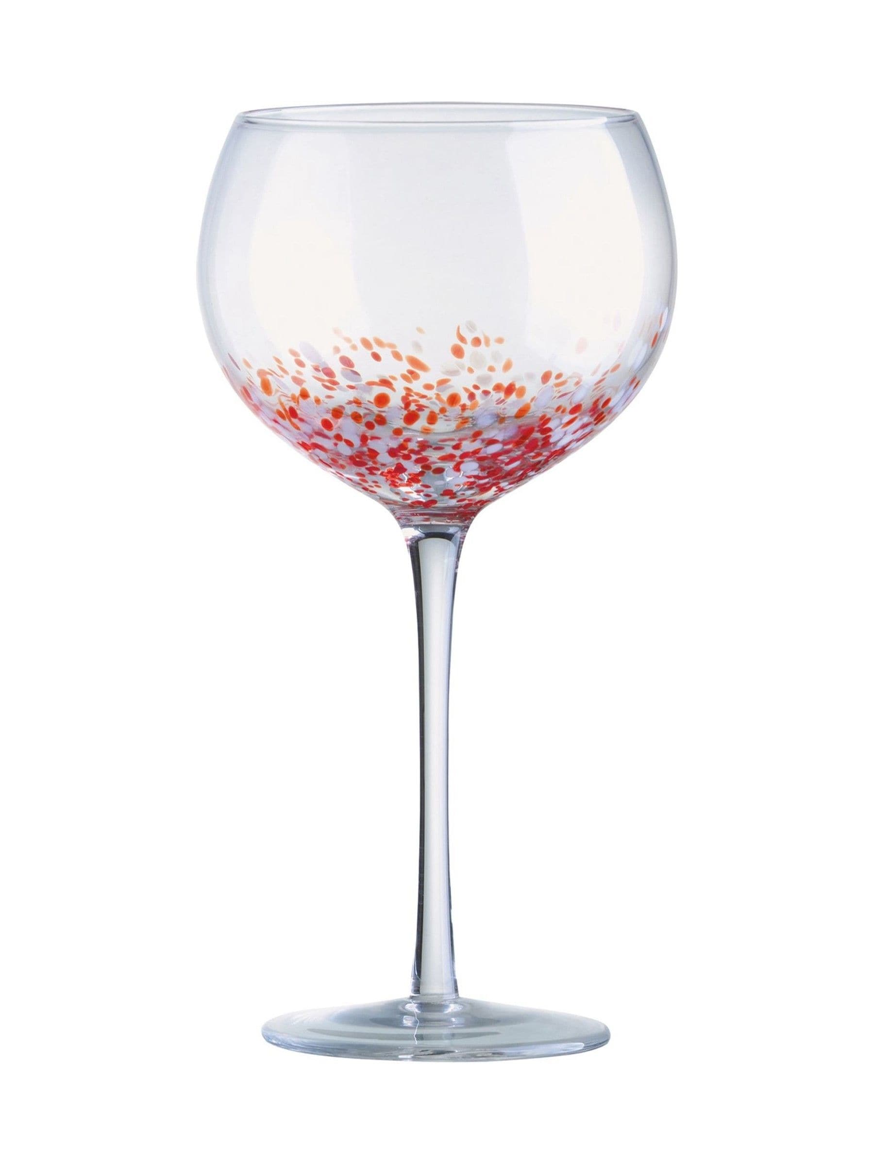 Anton Studio Designs Set of 4 Red Speckle Gin Glasses
