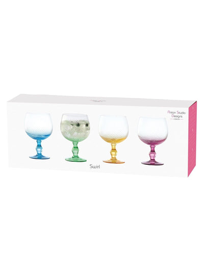 Anton Studio Designs Grønn Swirl Gin-glass Sett med 4