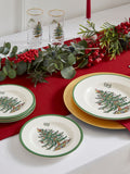Green Christmas Tree 12-Piece Dinner Set with Plates and Bowls