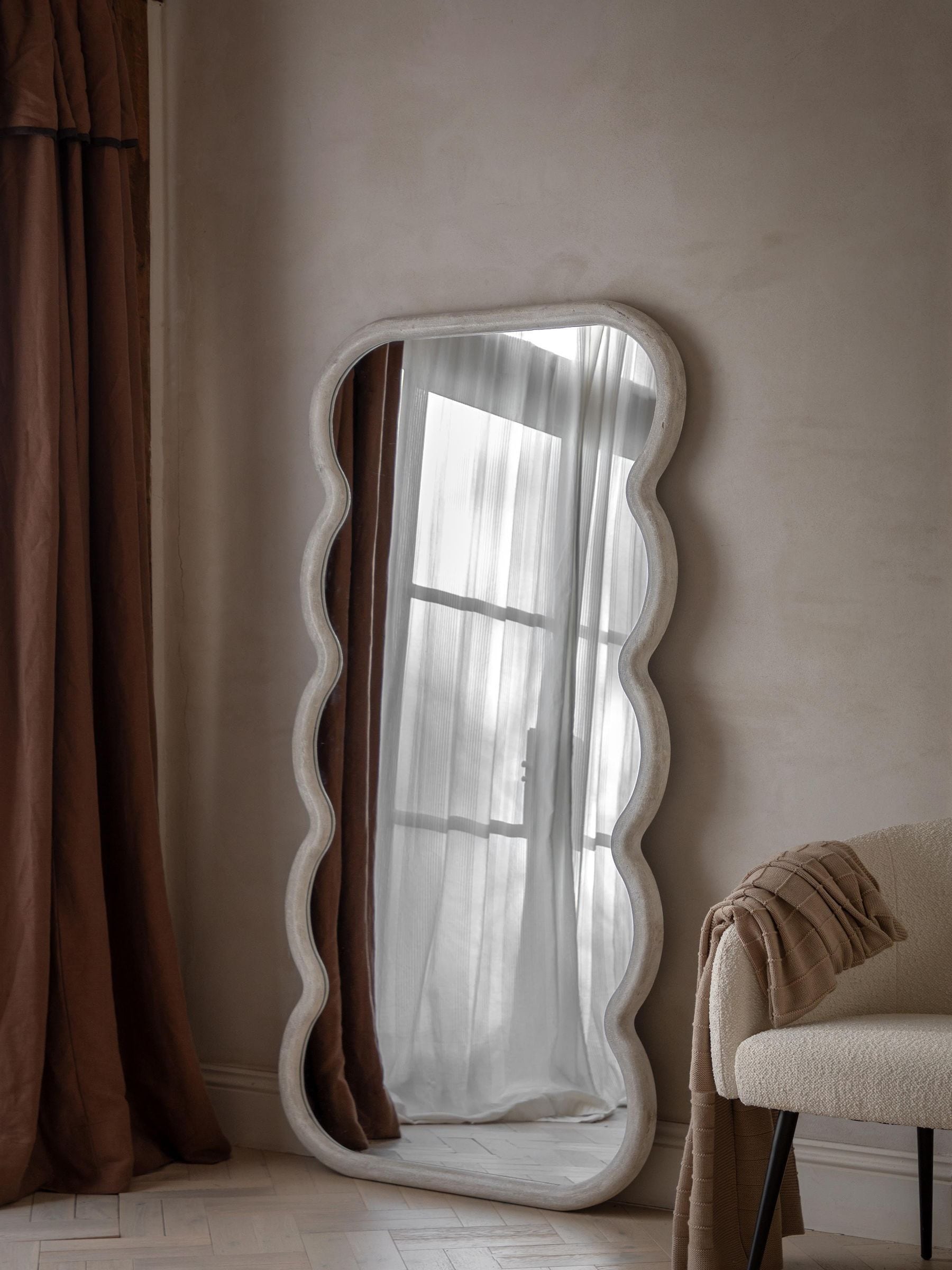 Gallery Home Curved Leaner Mirror 180cm x 90cm, UK version
