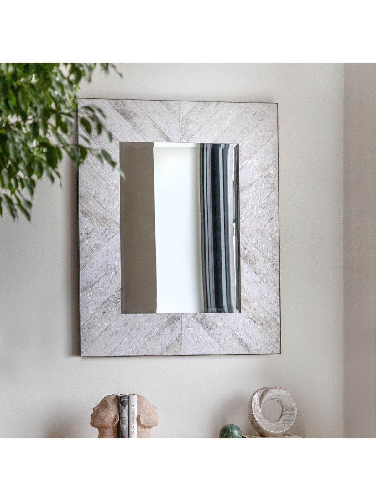 Gallery Home Cream Kole rectangular mirror 90cm x 110cm, UK version