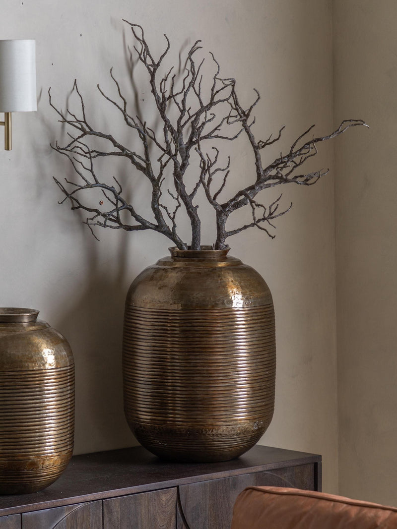 Gallery Home bronze Rowyn metal vase - British product