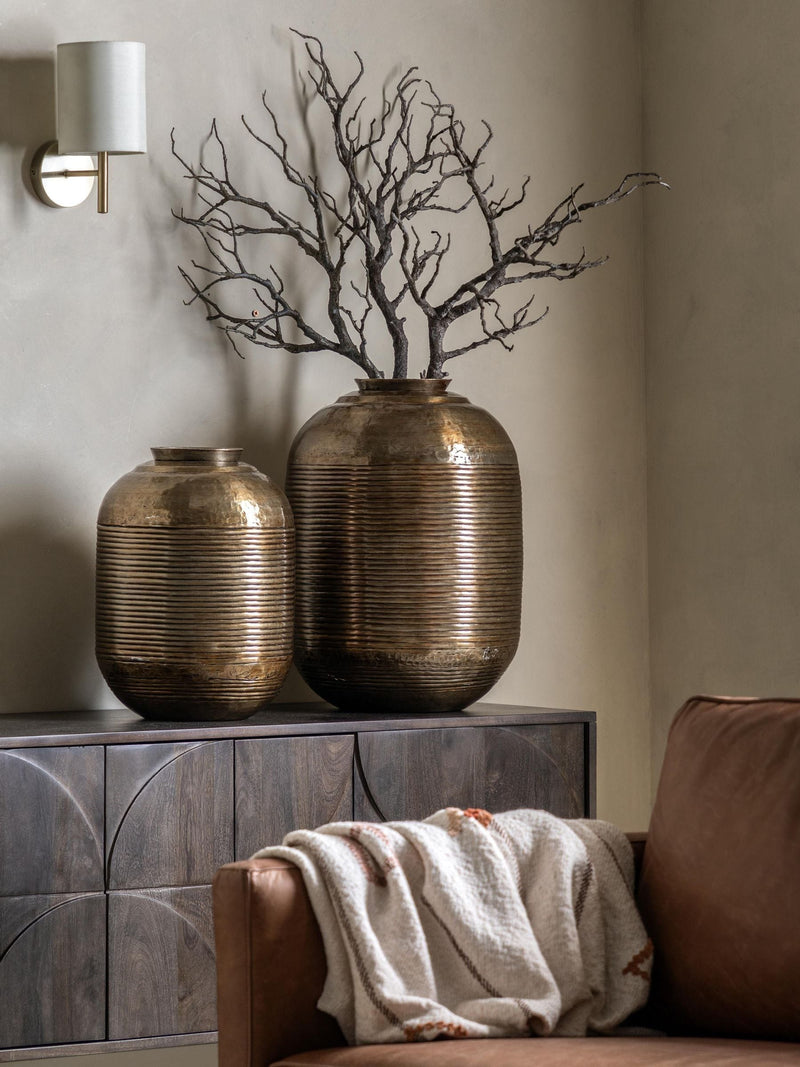Gallery Home bronze Rowyn metal vase - British product