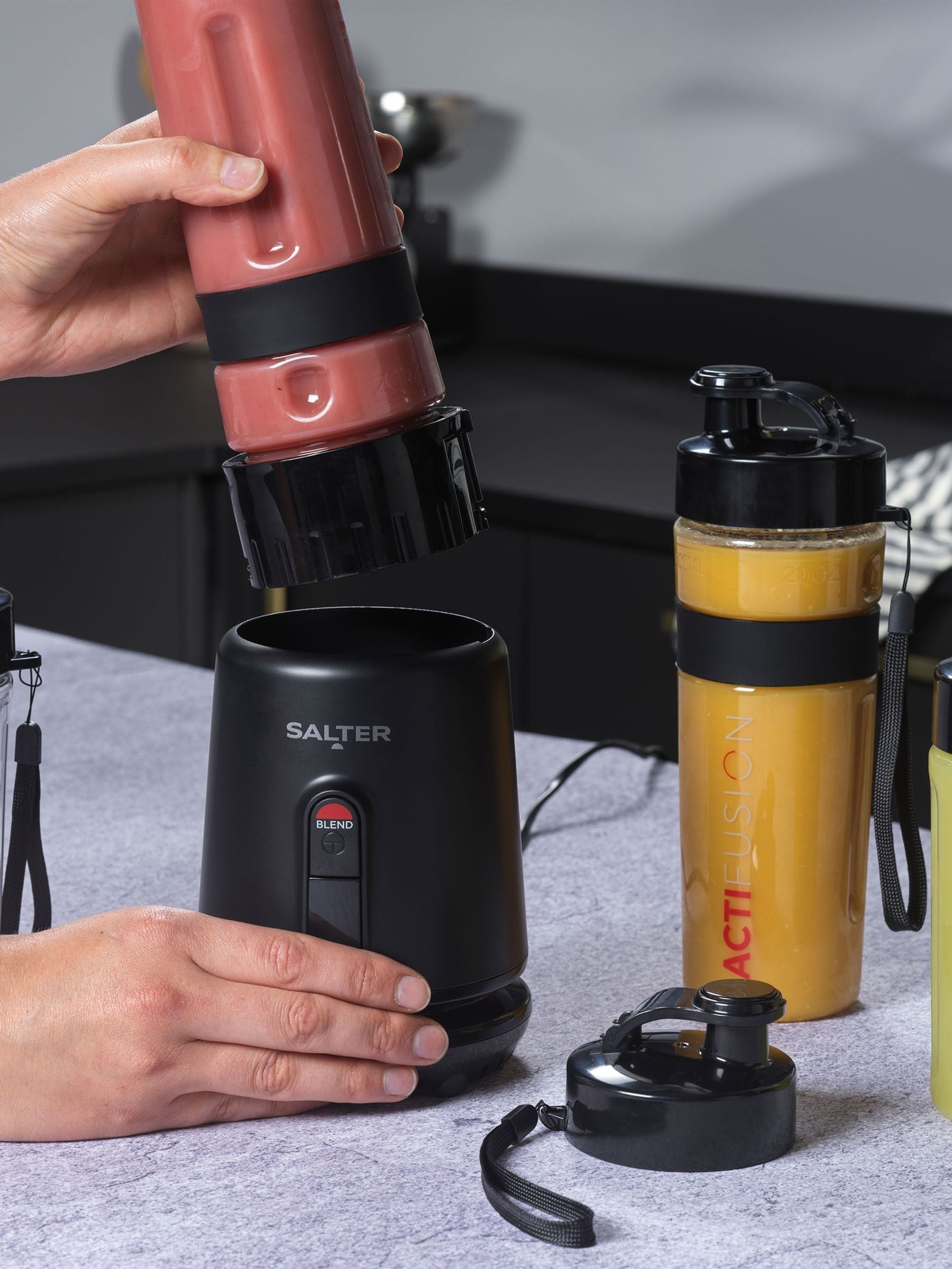 Salter Black Kuro Food Blender Set