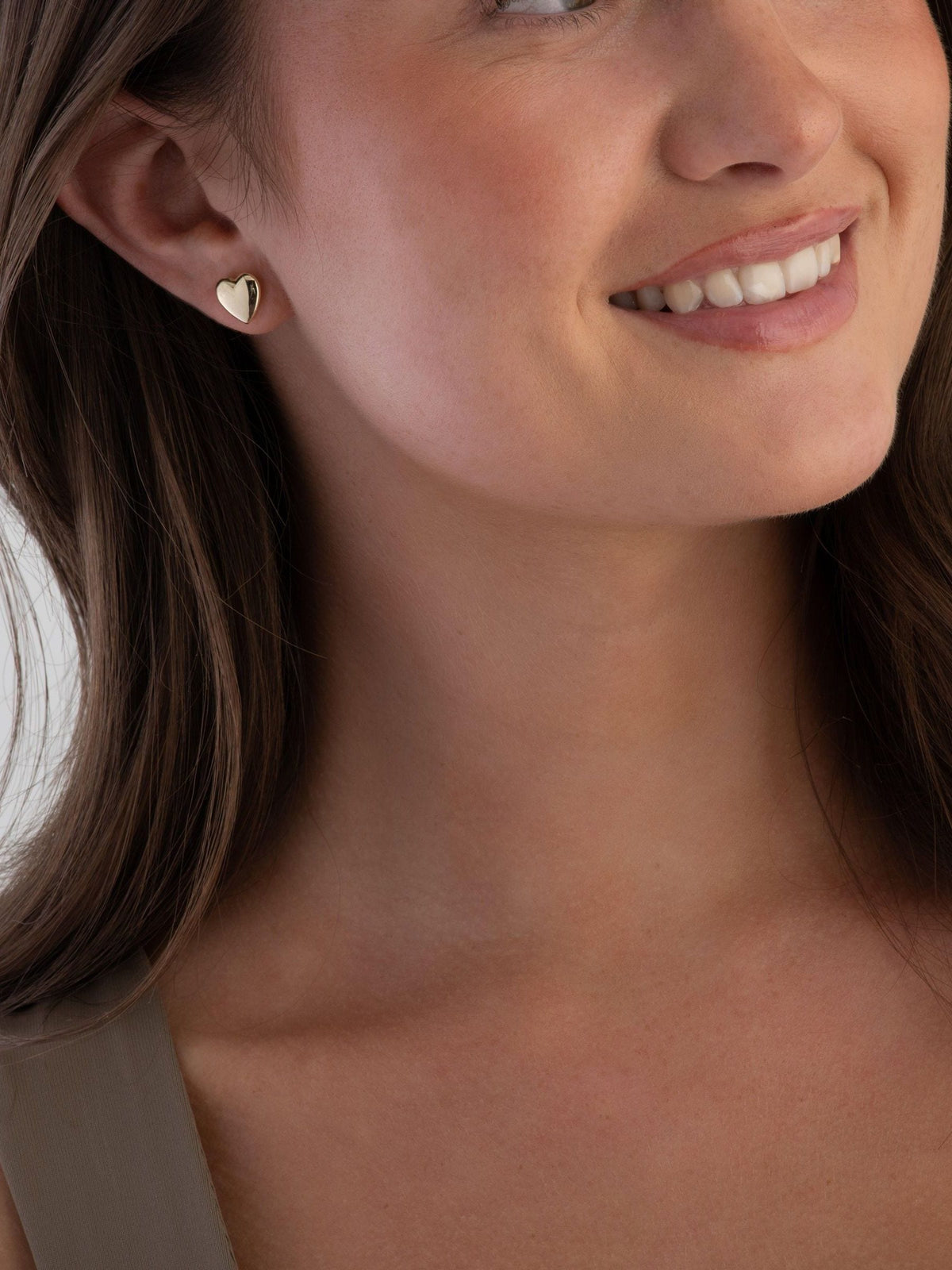 Beaverbrooks 9ct Yellow Gold Heart Stud Earrings