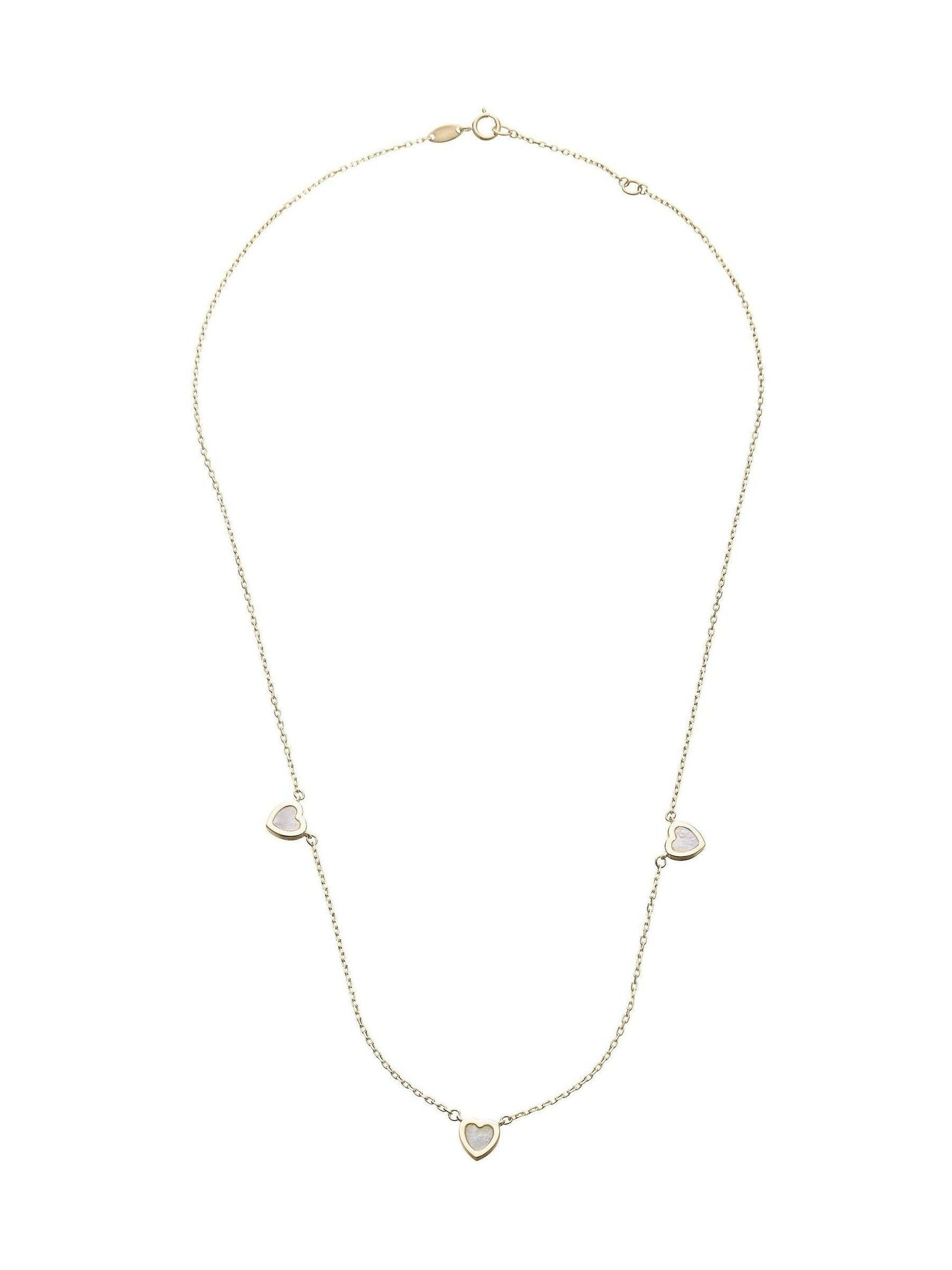 Beaverbrooks gold malachite heart necklace 45cm - British product