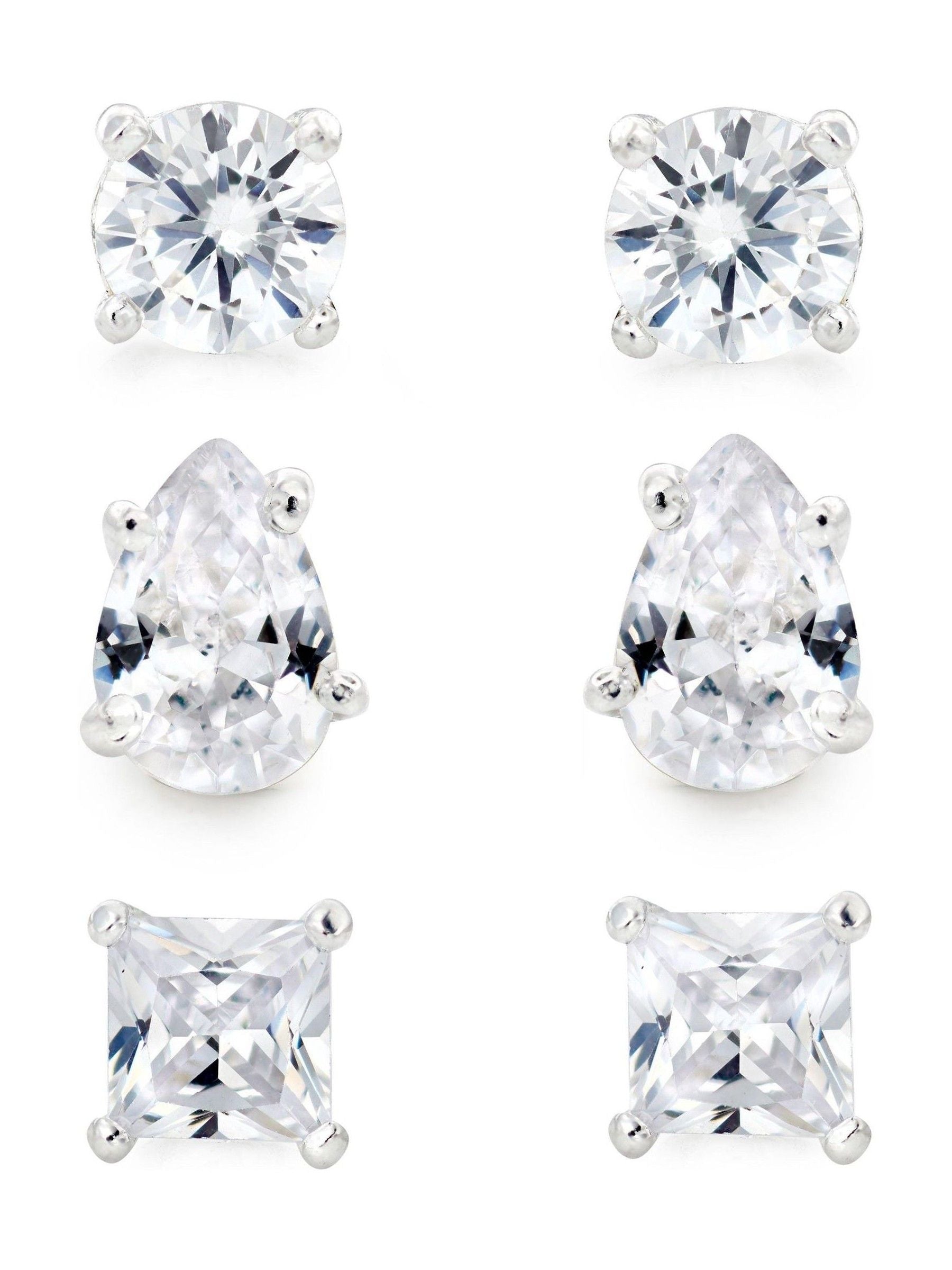 Beaverbrooks cubic zirconia earrings 14mm - British product