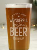 PMC Wonderful Time For A Beer Christmas Pint Glass - British product