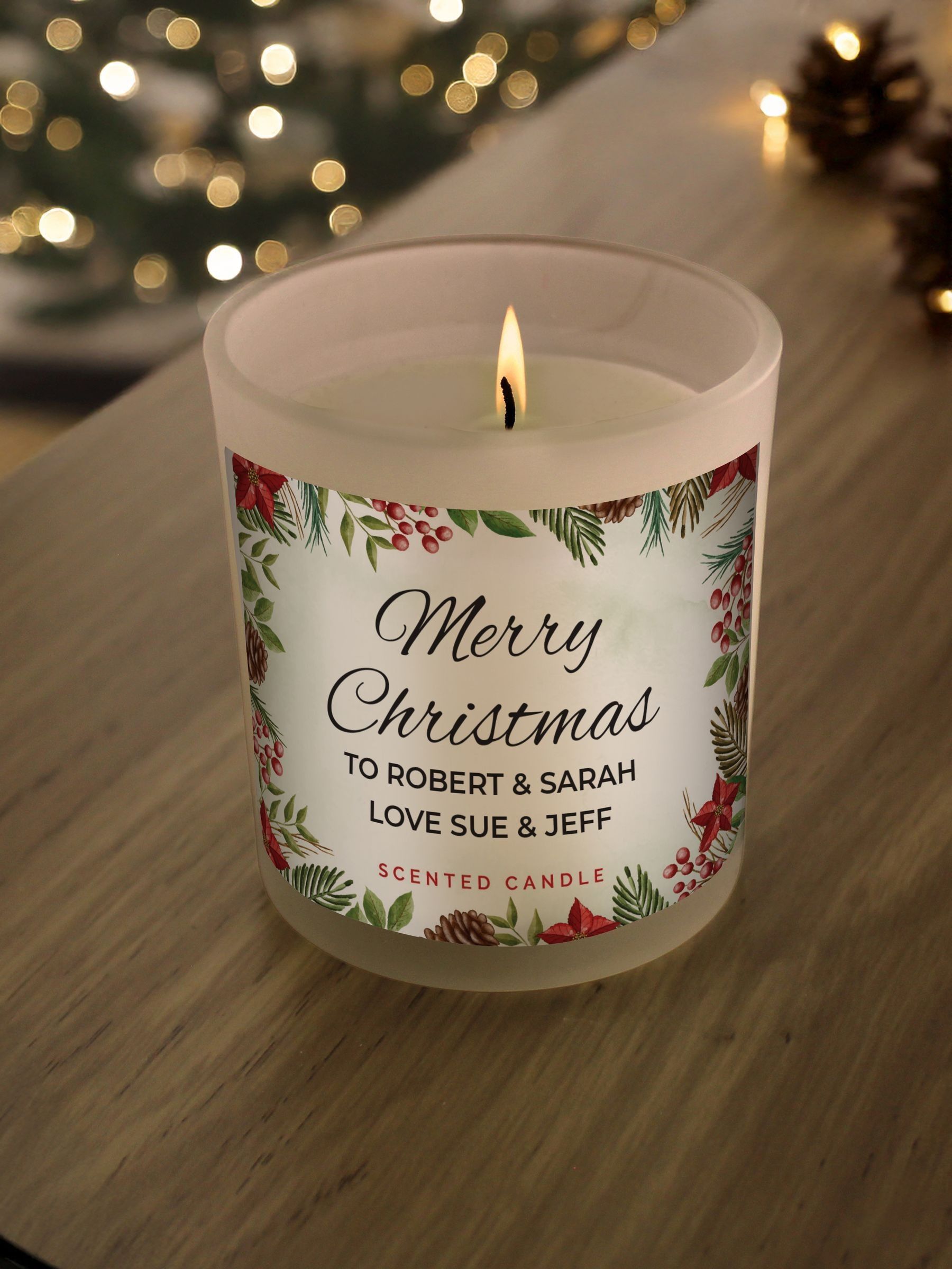 Personalised Merry Christmas Candle Jar by PMC