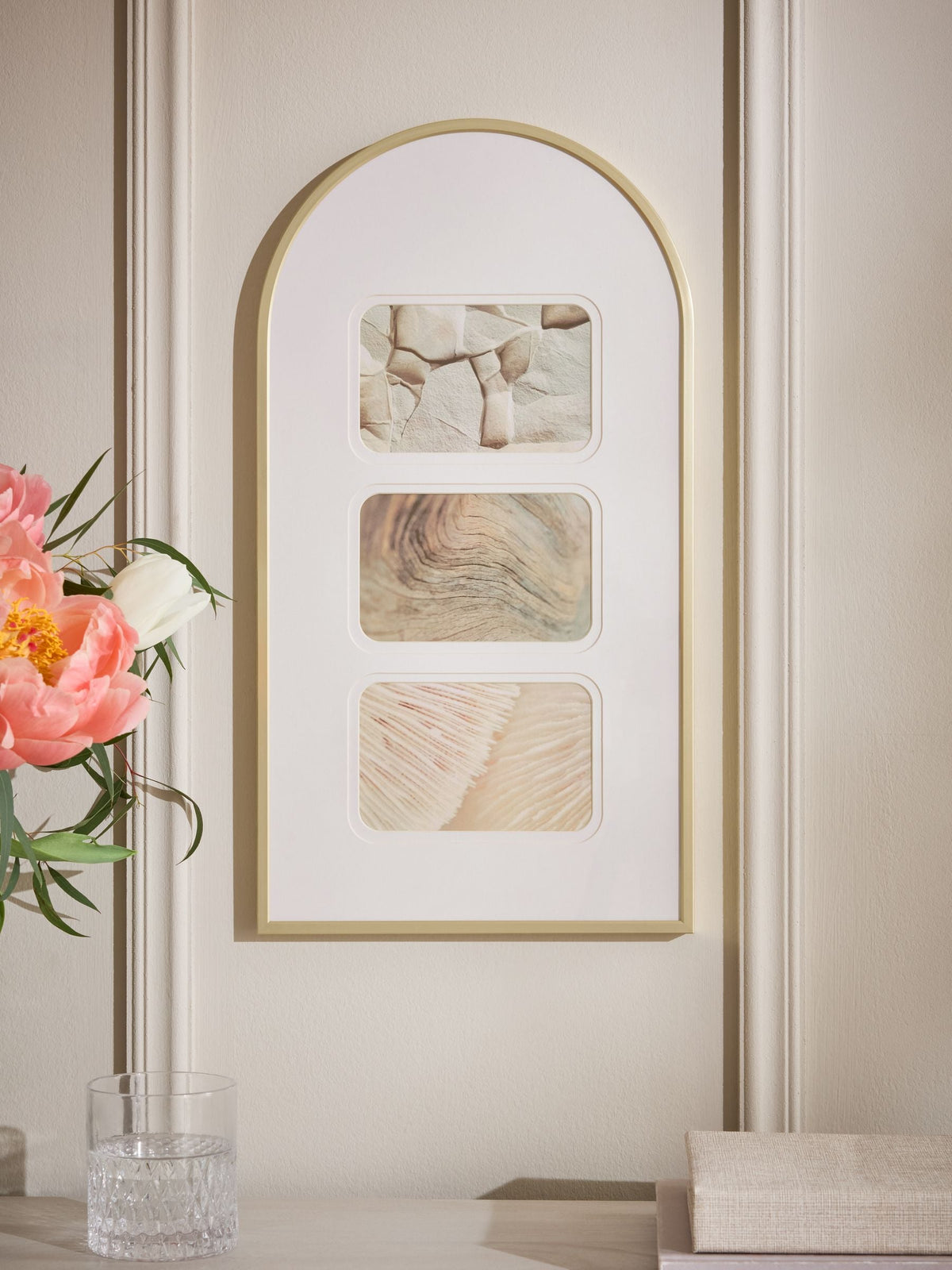 Gold arch collage photo frame, UK version