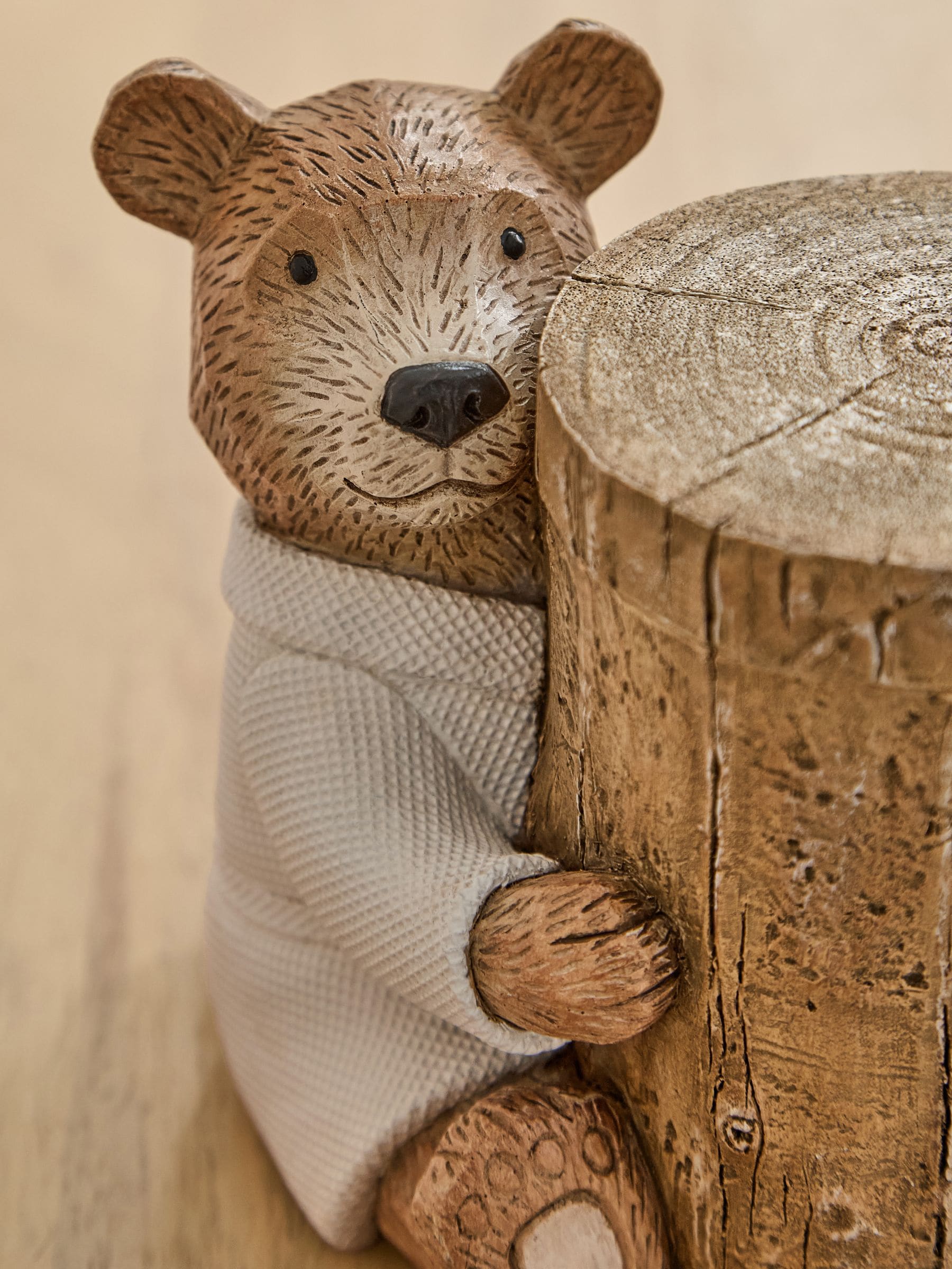 Natural Bertie Bear Spa Storage Jar