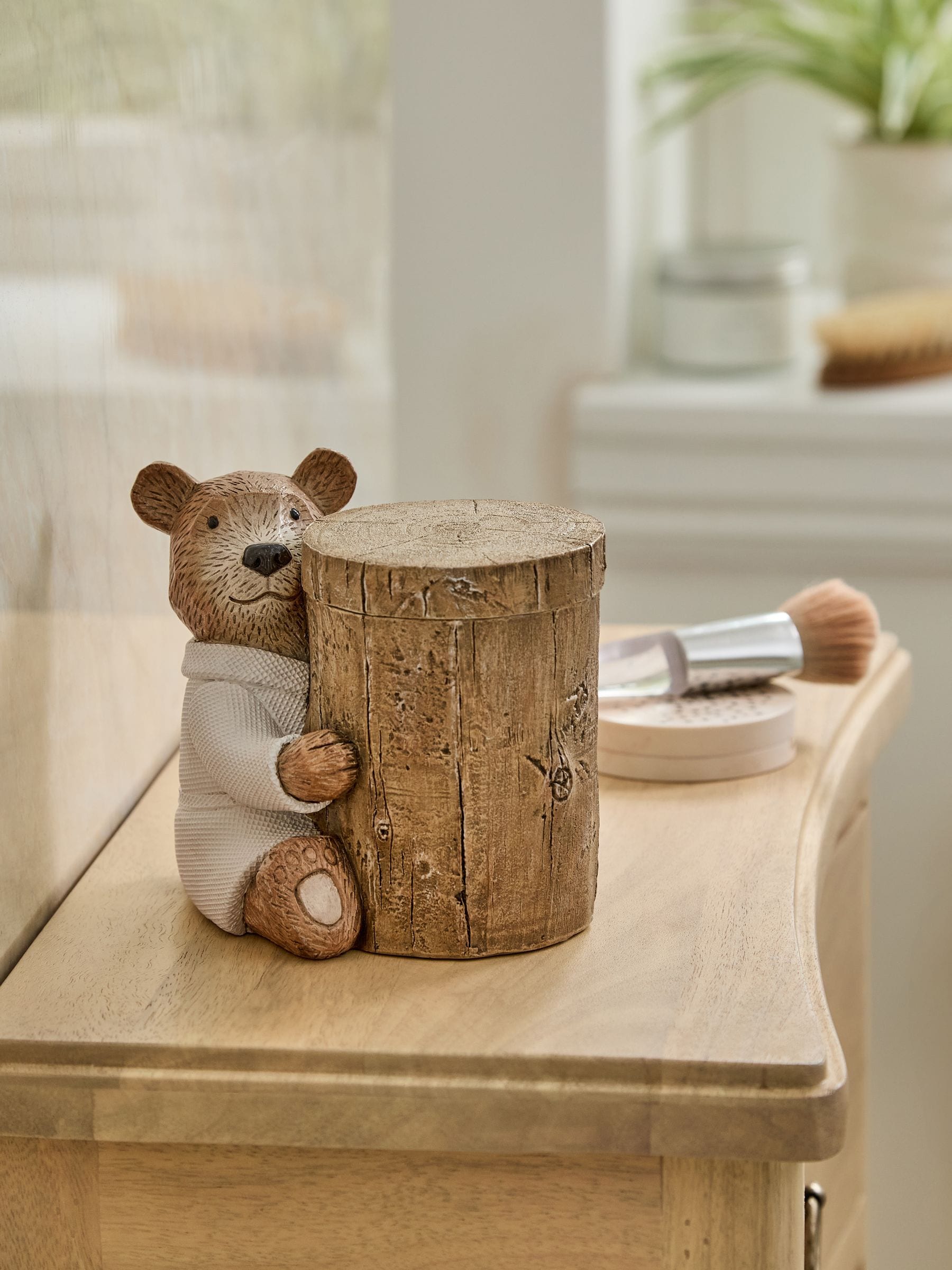 Natural Bertie Bear Spa Storage Jar