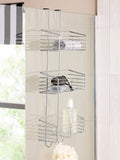 Three-tier chrome shower caddy - British product