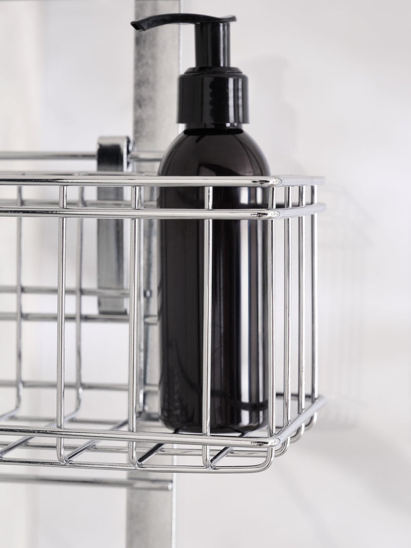 Chrome adjustable shelf shower caddy - British product
