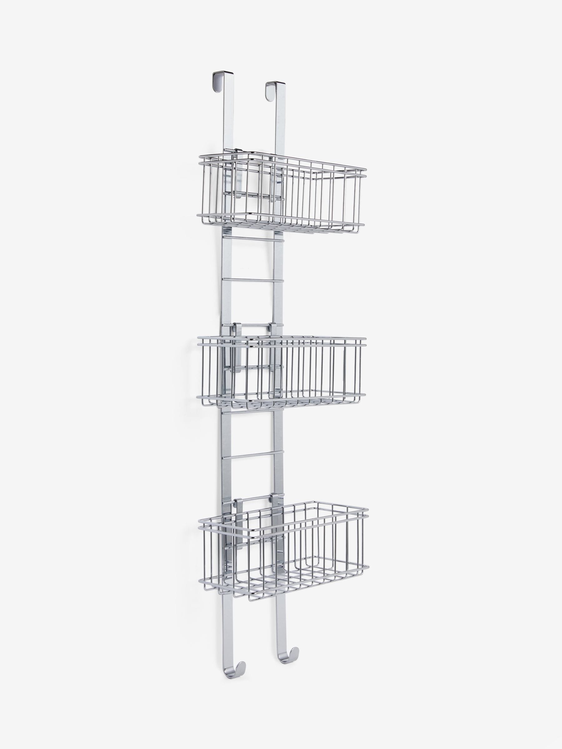 Chrome adjustable shelf shower caddy - British product