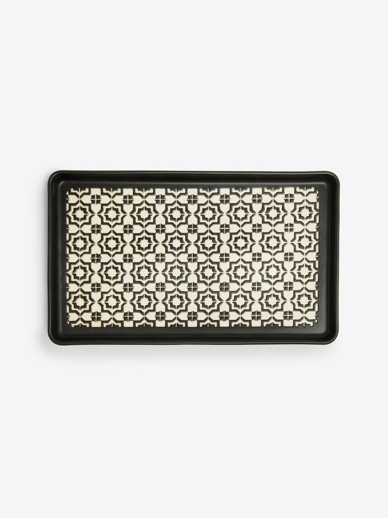 Black/White Geo Storage Tray - British product
