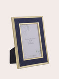 Laura Ashley Brass/Navy Harrison 4x6 photo frame, UK version