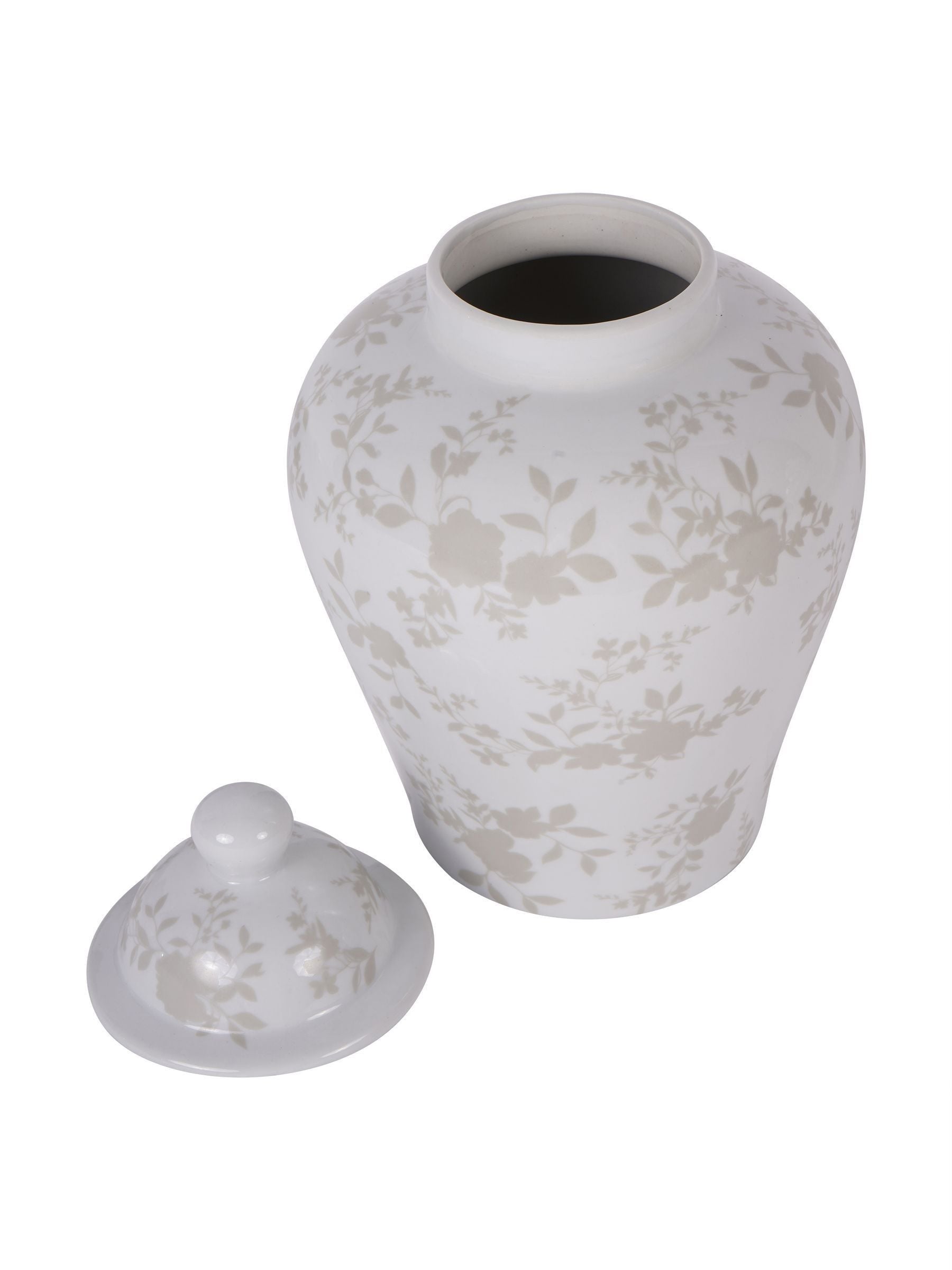 Laura Ashley White Westbourne Ginger Jar 27cm, UK version