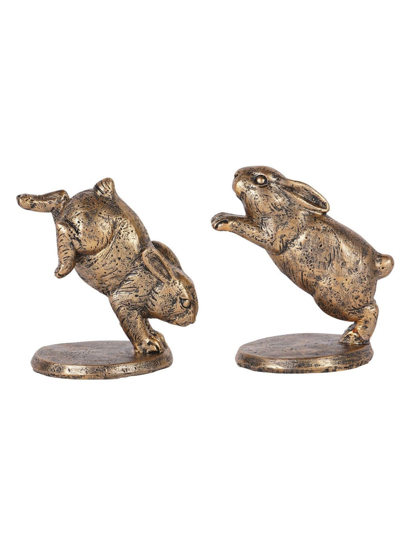 Laura Ashley gold hopping rabbits set of 2, UK version