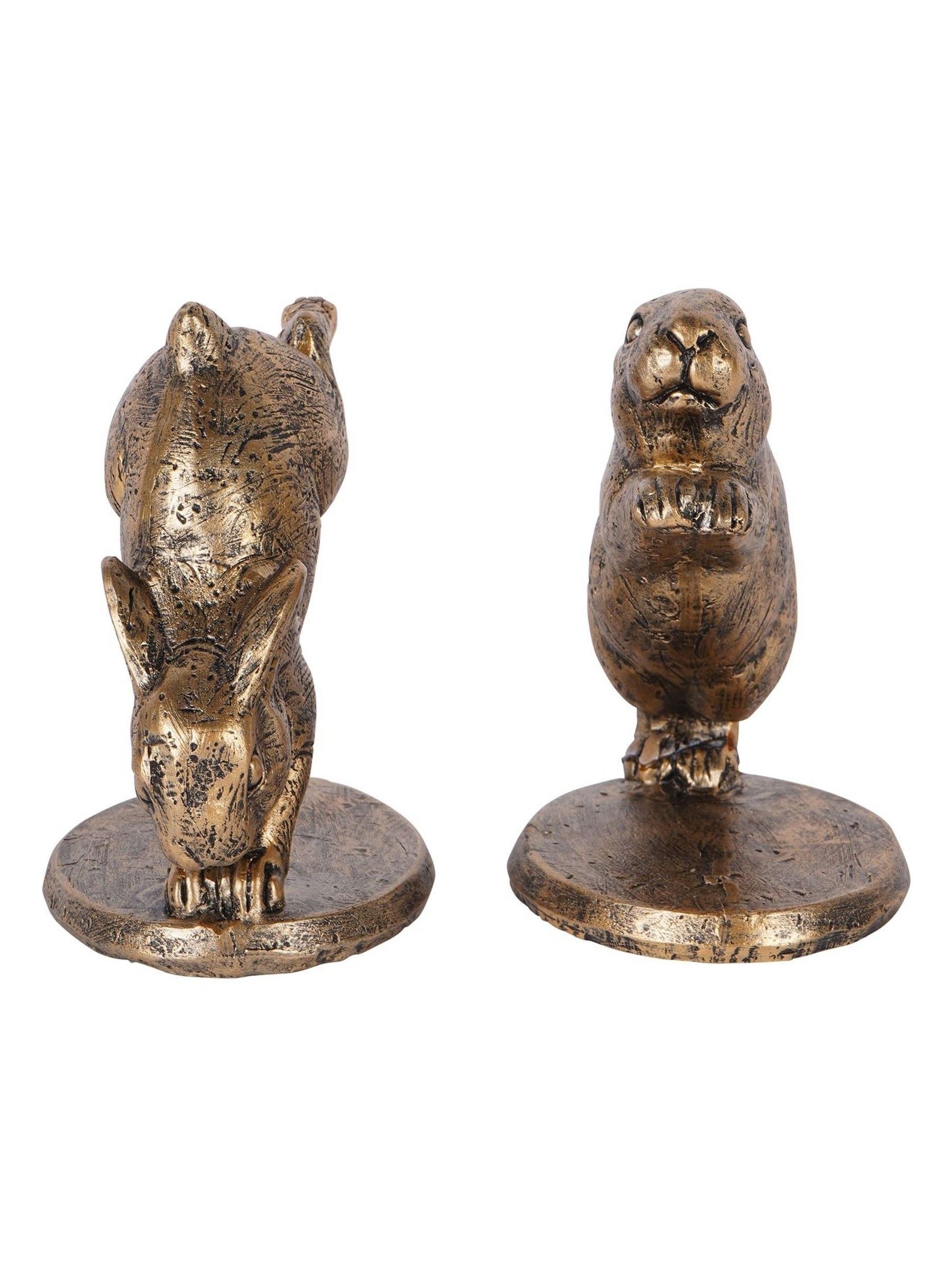 Laura Ashley gold hopping rabbits set of 2, UK version