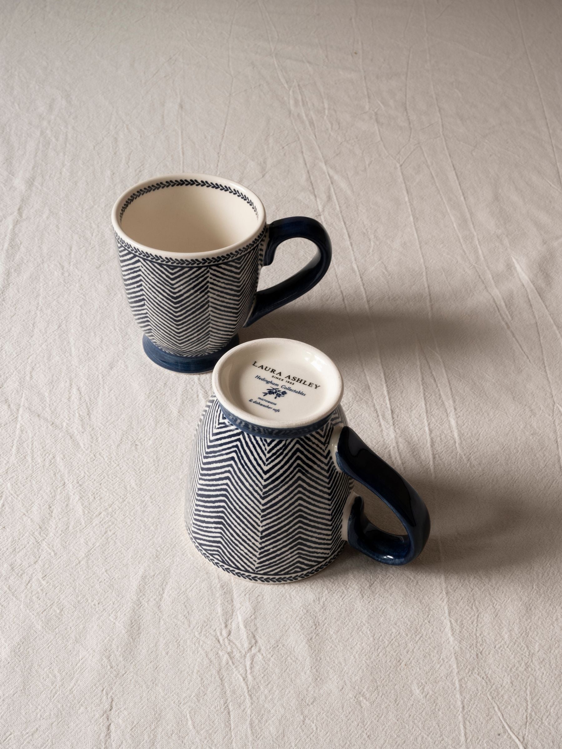 Laura Ashley Set of 2 Blue Edwin Small Mugs