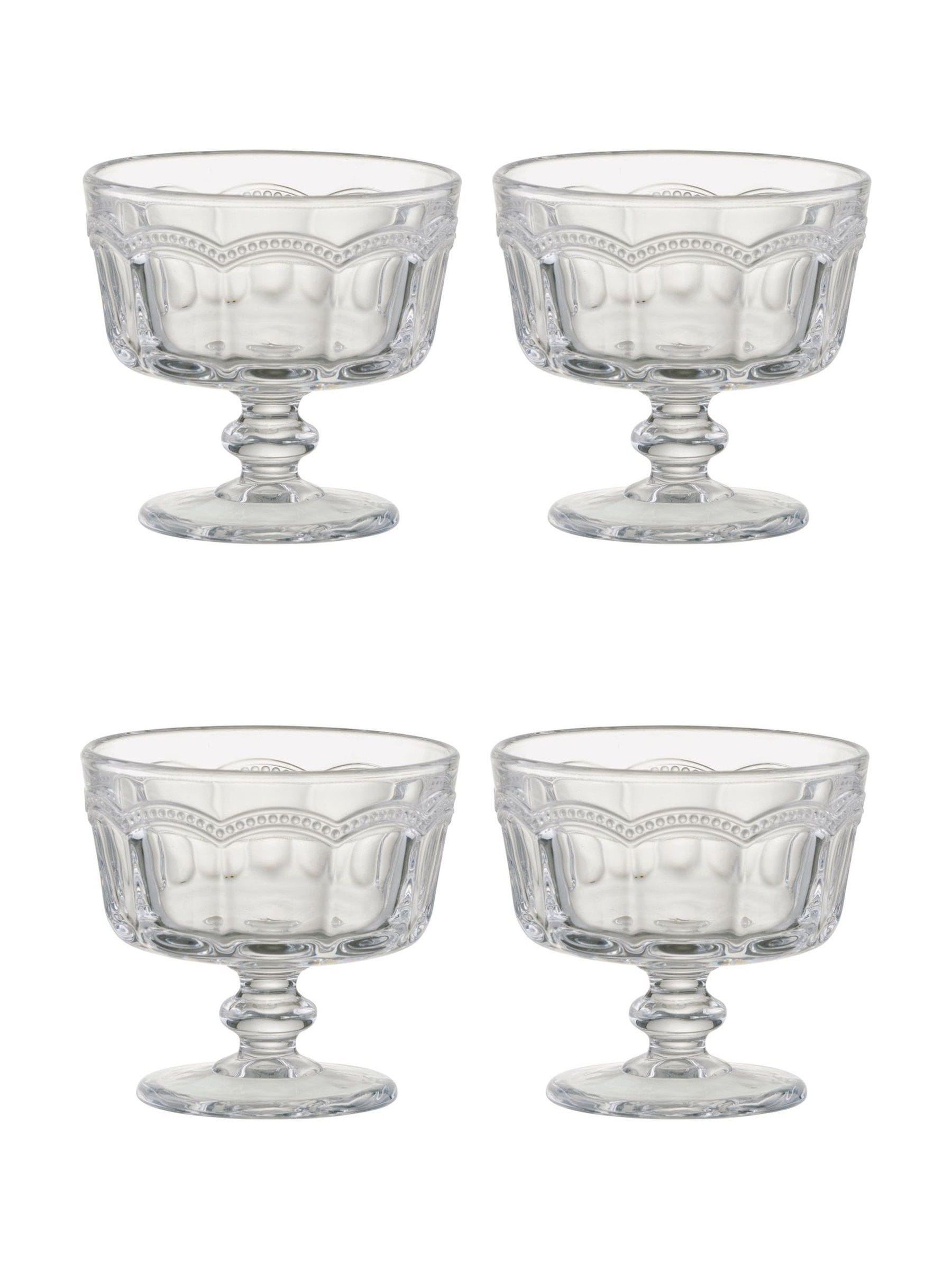 Artland clear pearl ridge mini trifle bowls set of 4 - British product