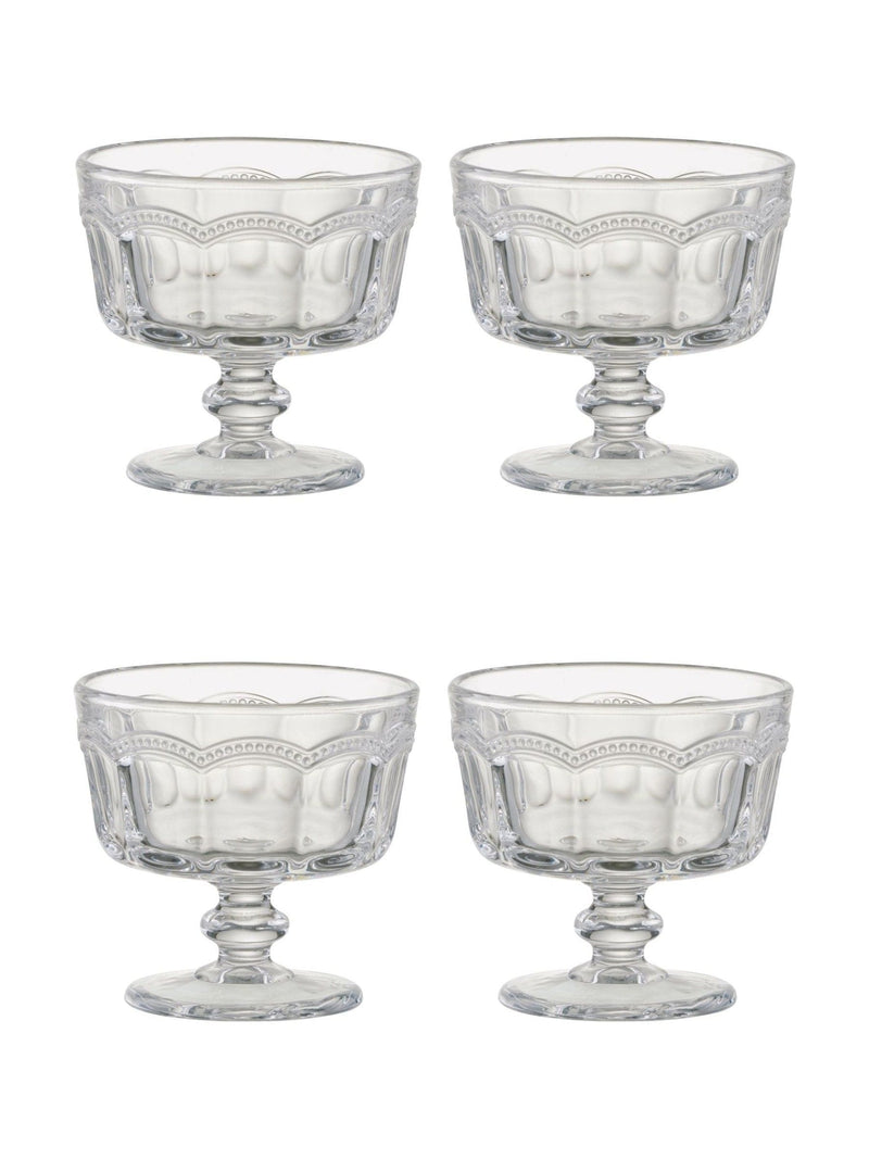 Artland clear pearl ridge mini trifle bowls set of 4 - British product