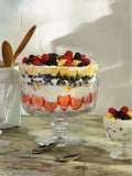 Artland Clear Pearl Ridge glass trifle bowl 19cm - British product