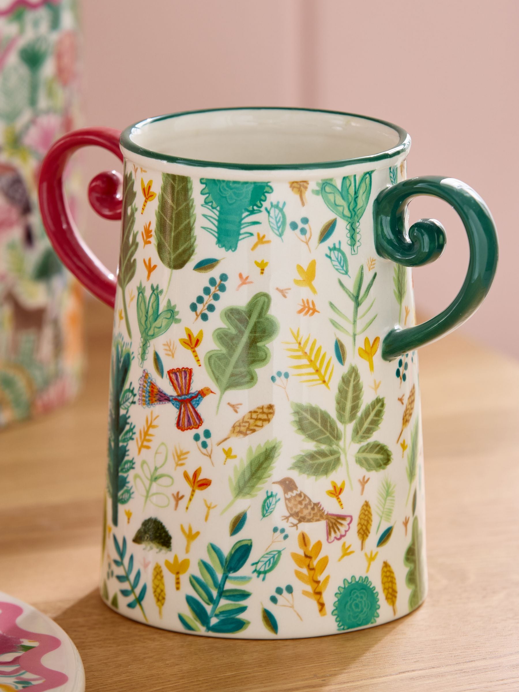 Lucy Tiffney Green Leaf Utensil Pot
