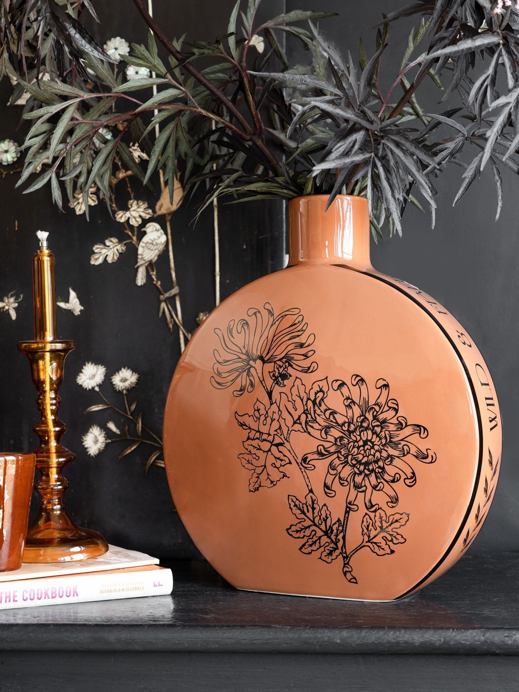 Rockett St George large floral print vase, imported from the UK