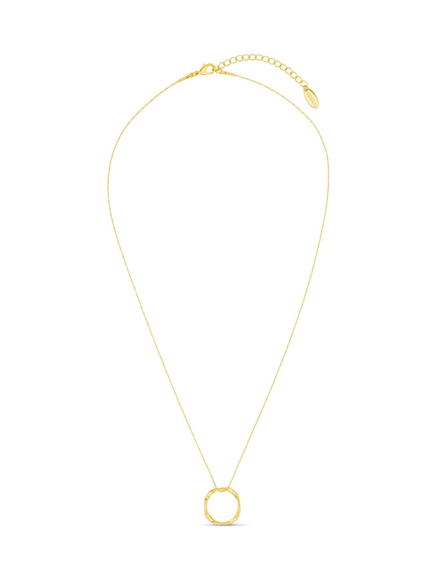 Orelia London gold tone open circle mid length necklace, imported from the UK